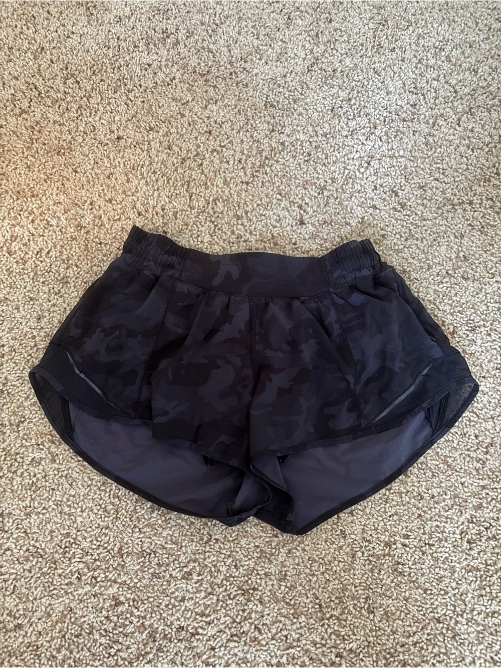 lululemon athletica Black Camo Athletic Shorts